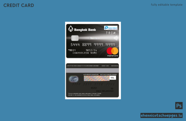 Beispielvorschau der Bangkok Bank Titanium Mastercard in Thailand